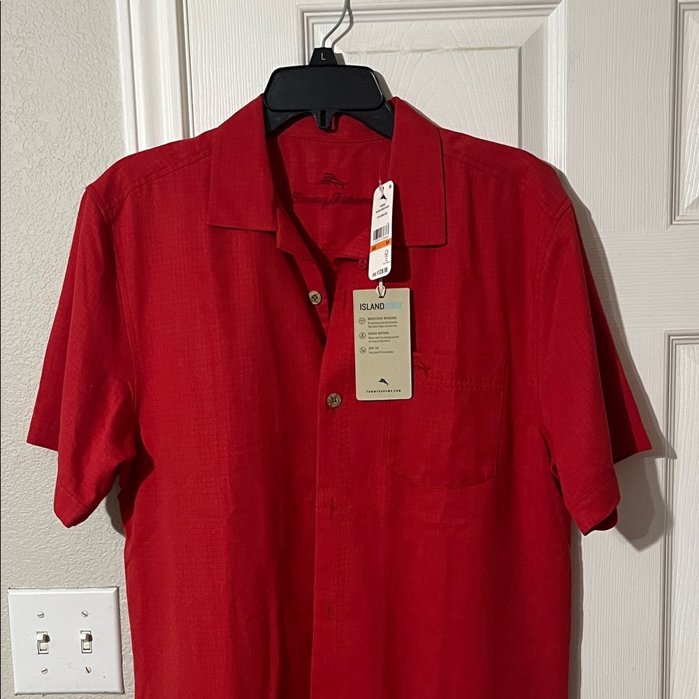 Tommy Bahama Men's Vibrant Red Casual Shirt